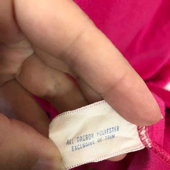 VTG Vanity Fair Velour Full Length Robe House Coat Pink Half Zip Granny 70s 8 M - Picture 11 of 11